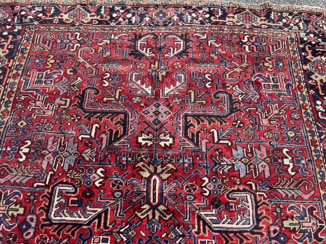 Old Persian Heriz handwoven rug (1 of 13)