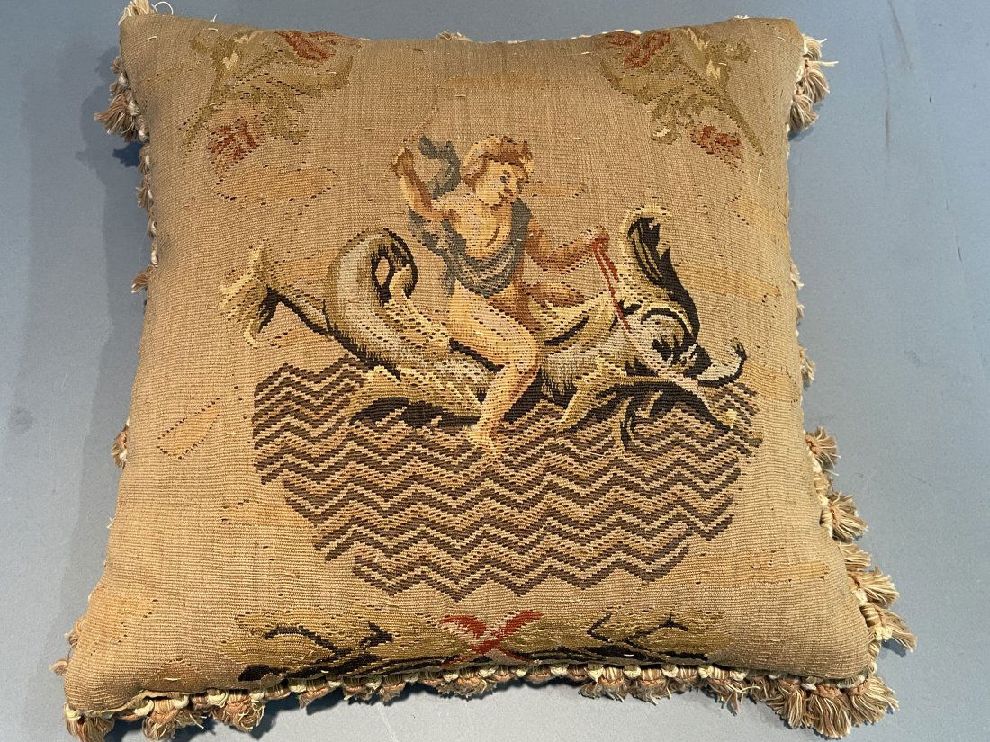 A Handwoven European Tapestry pillow (1 of 9)