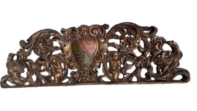Vintage Plaster Architectural door crown wall hanging (1 of 14)