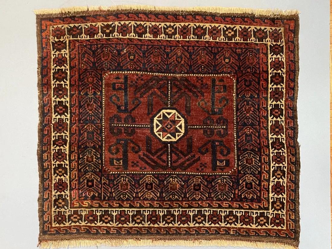 Antique Balouch bag face Oriental rug (1 of 8)