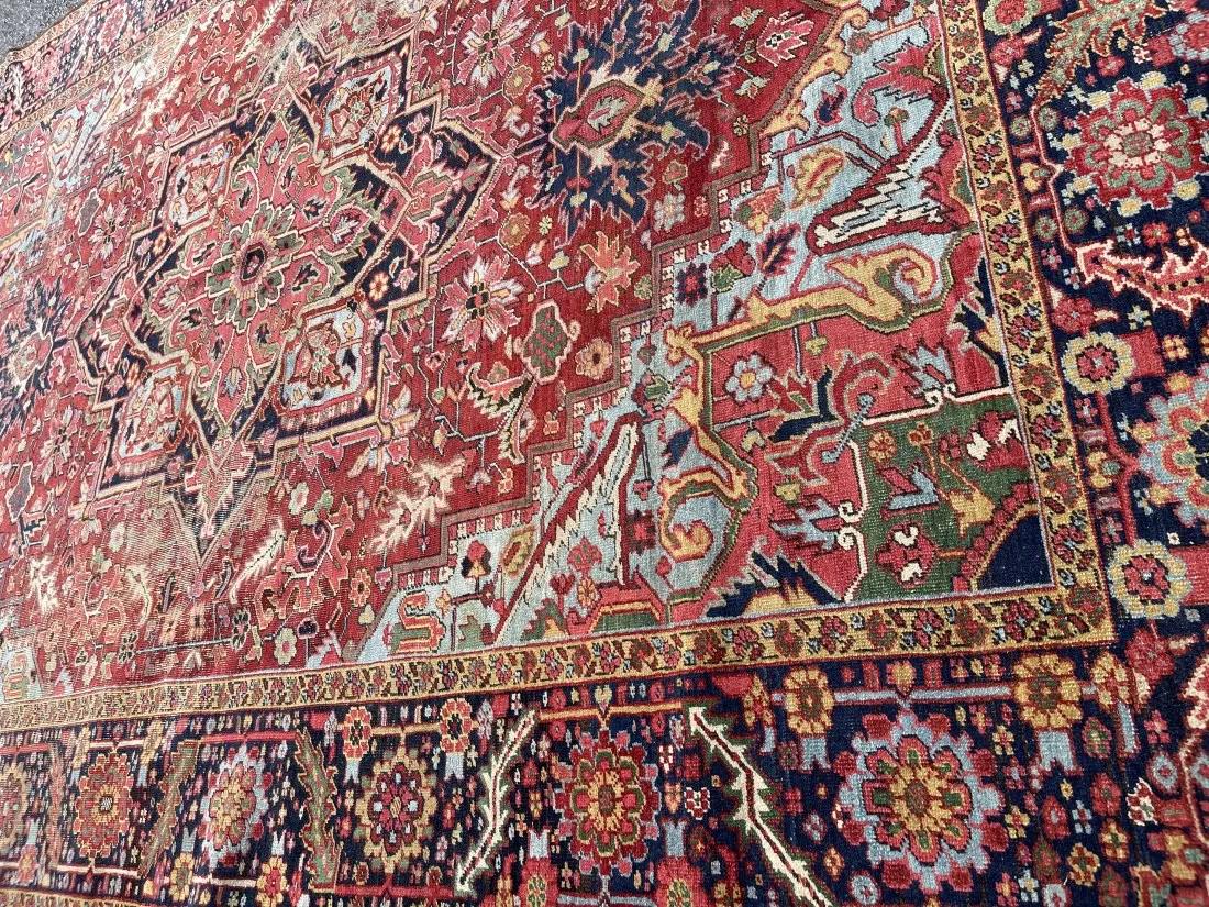 Antique Persian Heriz room size handwoven rug (1 of 20)