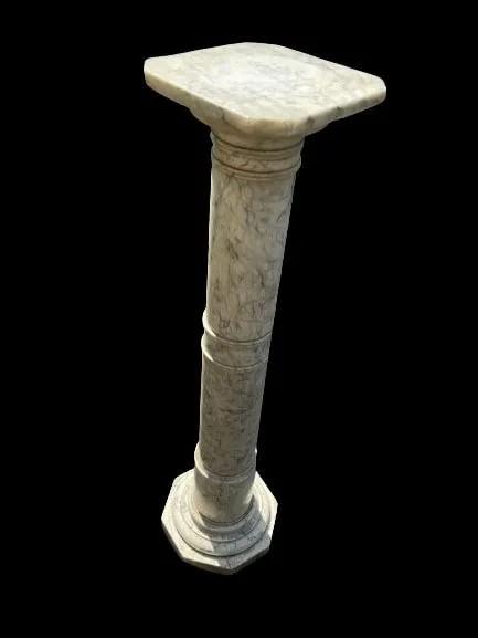 Old ITALIAN ALABASTER COLUMN PEDESTAL STAND (1 of 12)