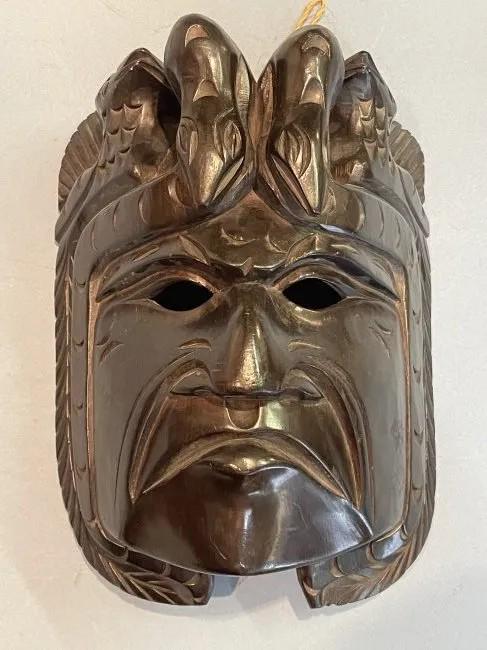 A Northwest Coast Indian hand carved Mask (1 of 10)