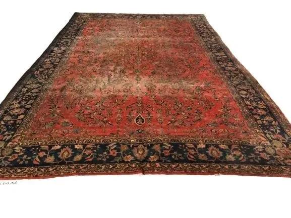 Antique Persian Kashan 10 by 16 oriental Rug (1 of 12)