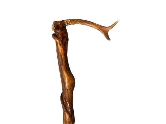 A  Stag Horn walking Stick Cane (1 of 9)