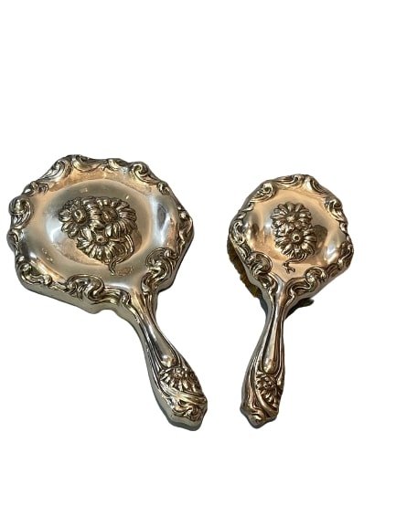 Vintage Mirror & hair Brush Vanity Set (1 of 10)