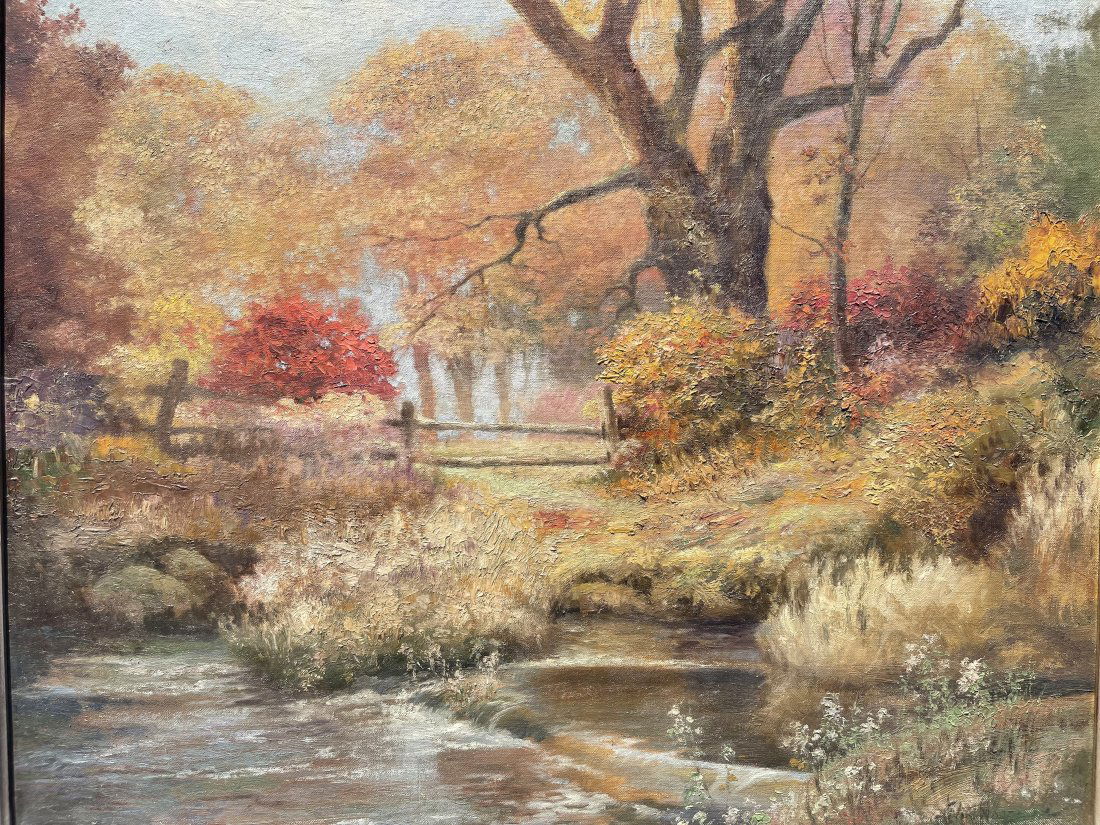 Oil on Board painting illegibly signed (1 of 18)