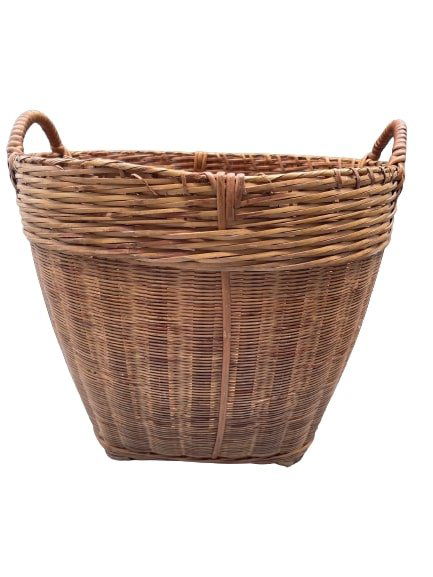 A large hand woven straw basket (1 of 11)