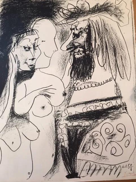 PABLO PICASSO Le Vieux Roi original Lithograph (1 of 11)