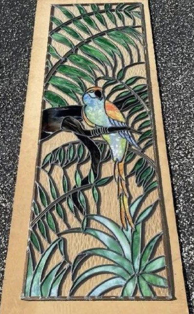 A large stained glass window panel (1 of 15)