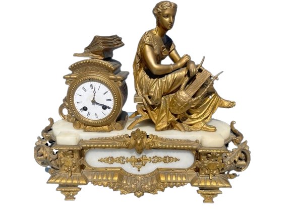 Antique French Mantel clock: Antique French mantel clock.