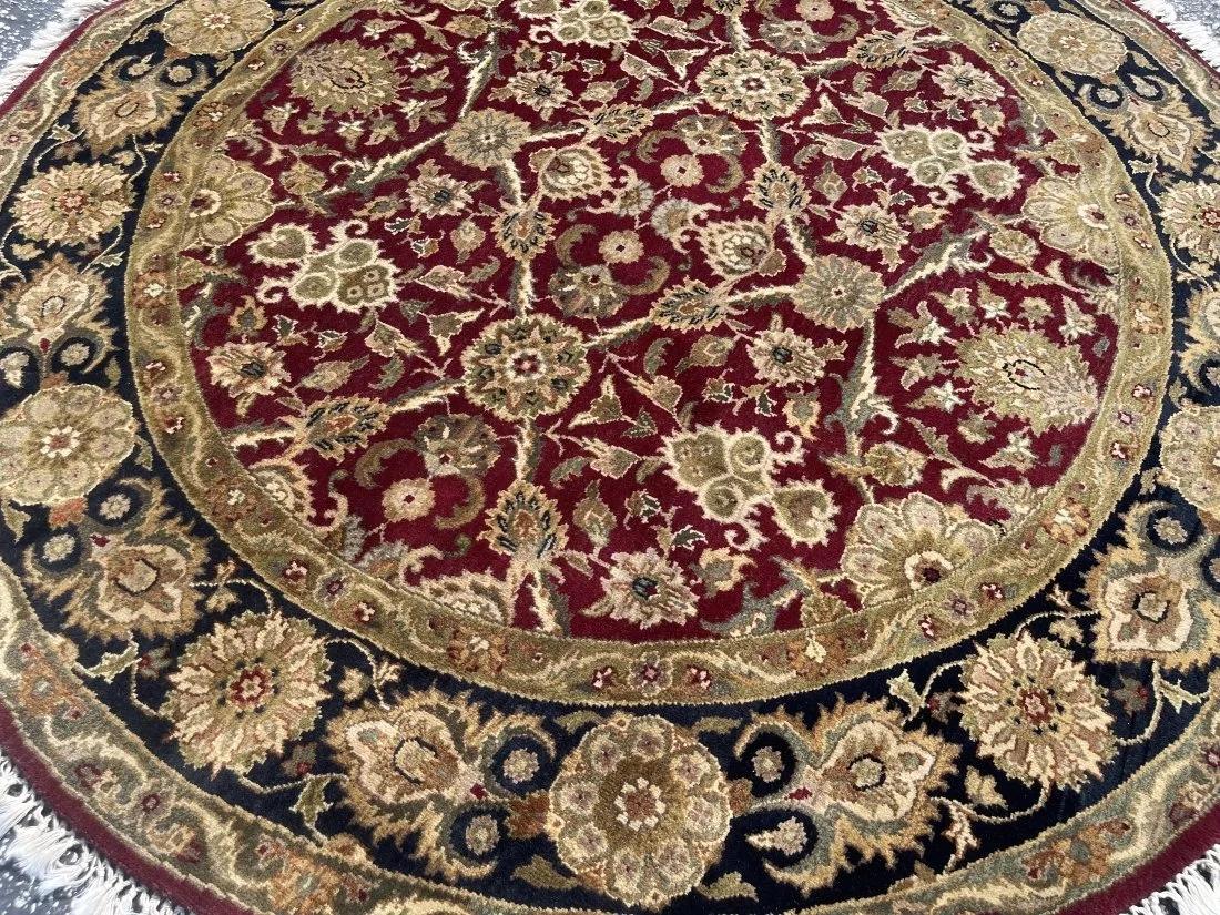 A round handwoven oriental rug (1 of 12)
