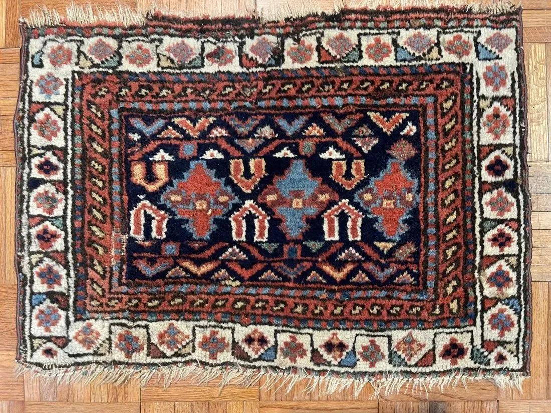 Antique Kurdish bag face Oriental rug (1 of 12)