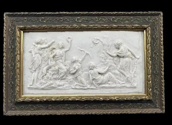 FERDINAND BARBEDIENNE Diana & Nymphs Bisque Relief (1 of 16)