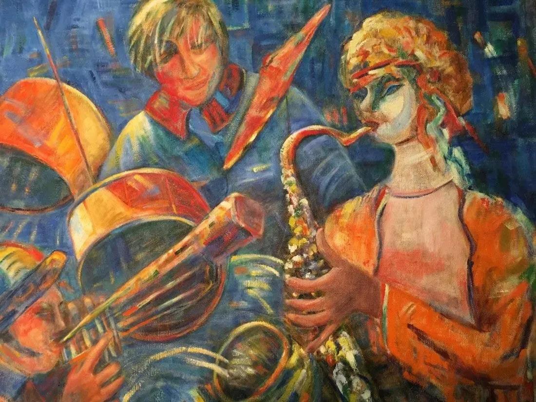 Yvette Newman Oil on canvas large painting (1 of 15)