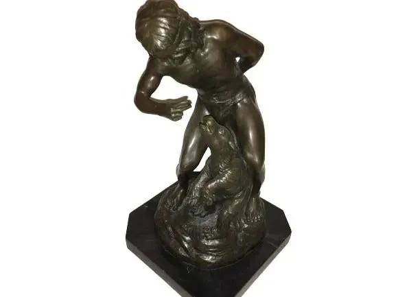 After PAUL BARTLETT Bronze sculpture of Bear Tamer (1 of 8)