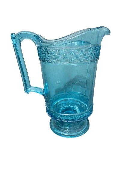 A rare Blue Depression Glass Pitcher (1 of 20)