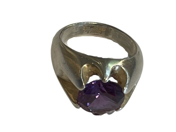 Sterling amethyst Men's Ring Size 11 (1 of 10)