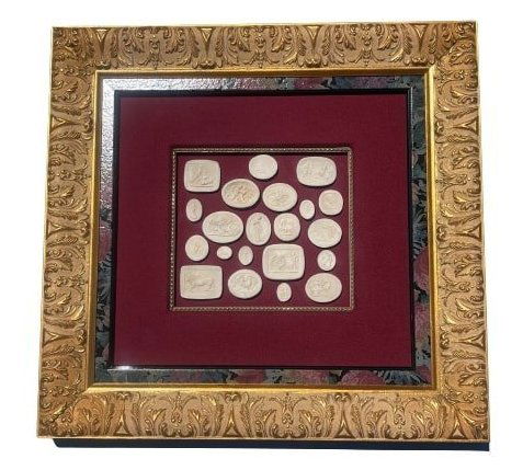 SET OF ITALIAN PLASTER INTAGLIO MEDALLION GRAND TOUR CAMEOS (1 of 20)