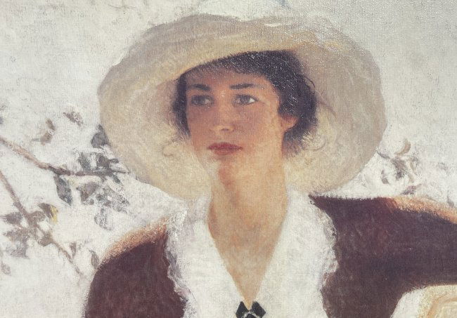 Large FRANK W. BENSON canvas art work (1 of 17)