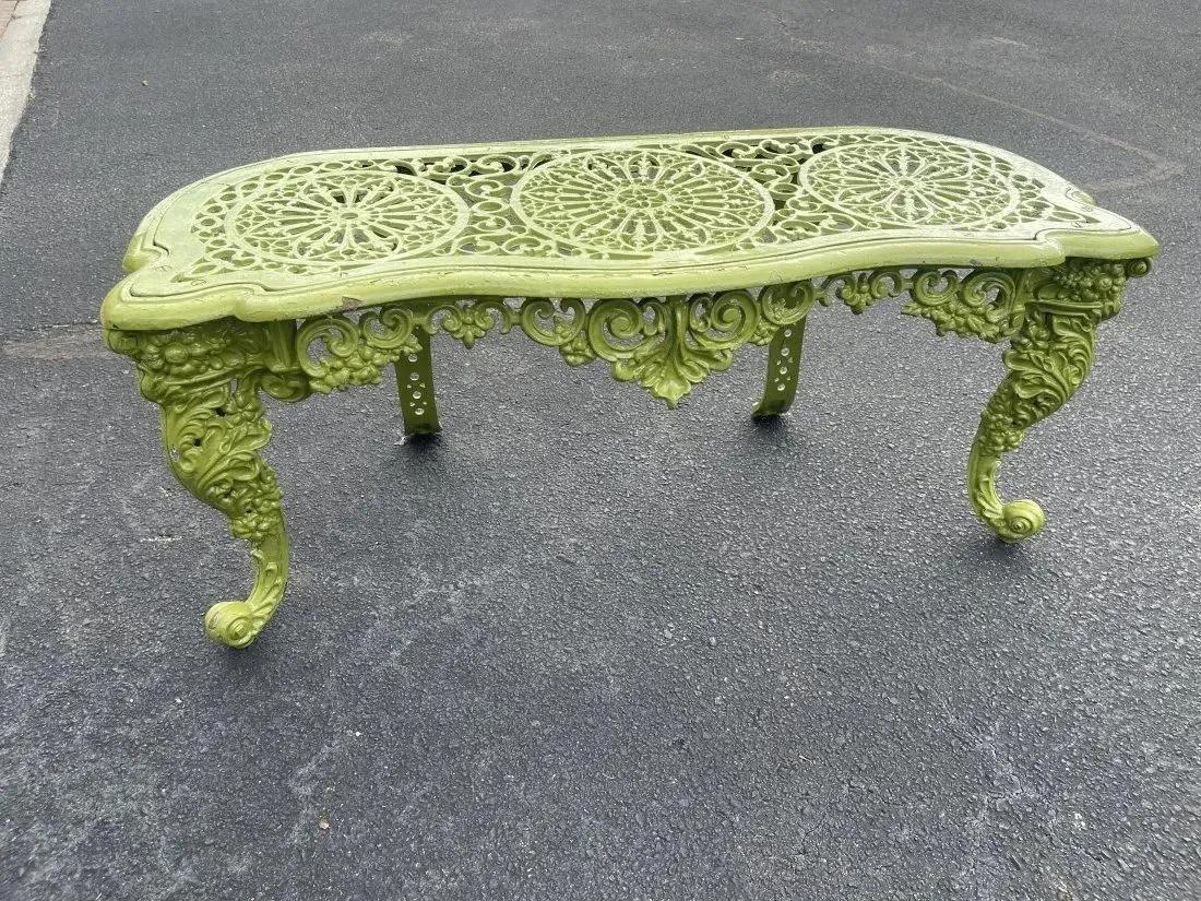 Antique Victorian Cast Iron Bench: Antique Victorian Cast Iron Bench .The bench measures 38 inches long , 14" inches deep X 16" inches tall.