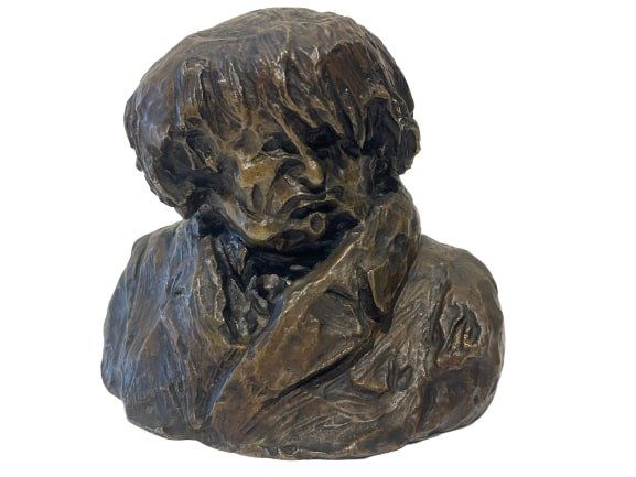 Honore Daumier (1808 -1879) Bronze statue of Dr. Clement Prunelle known as Le Dedaigneux: Honore Daumier (French 1808-1879) Dr. Prunelle bronze statue. A Portrait bronze bust of Doctor Clement Francois Victor Gabriel Prunelle also known as Le Dedaigneux or the disdainful. Stamped M.L.G. on
