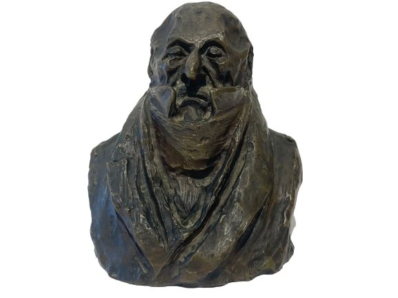 Honore Daumier (French 1808 -1879) Bronze statue of General Sebastiani: Honore Daumier (French 1808-1879) Bronze statue of Count Horace Francois Sebastiani, A French General And Politician. Stamped M.L.G. on the back , short abbreviation for Maurice Le Garrac. A Bronze wi