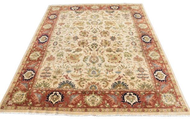 A Palace size hand woven Indian Sultanabad large Oriental rug 13.10 x 16. 9 (1 of 6)