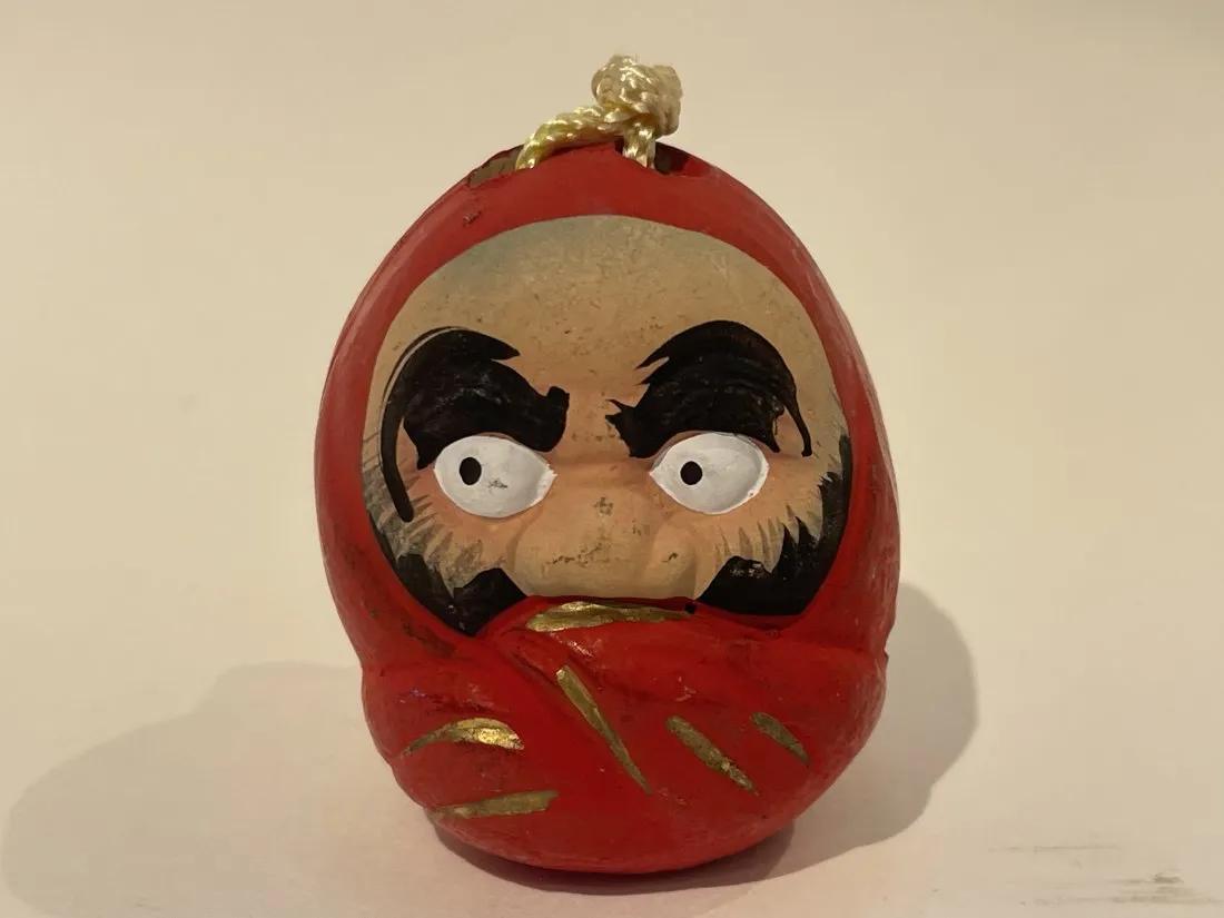 A Japanese terracotta clay Nio Dorei Bell (1 of 9)