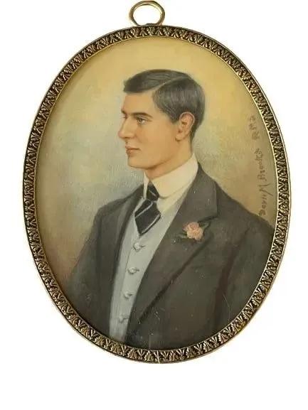 Antique Miniature fine painting by David M Brooks (1 of 15)