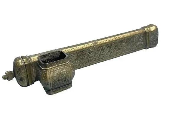 Antique Persian Brass Qalamdan or kalamdan pen box inkwell (1 of 17)