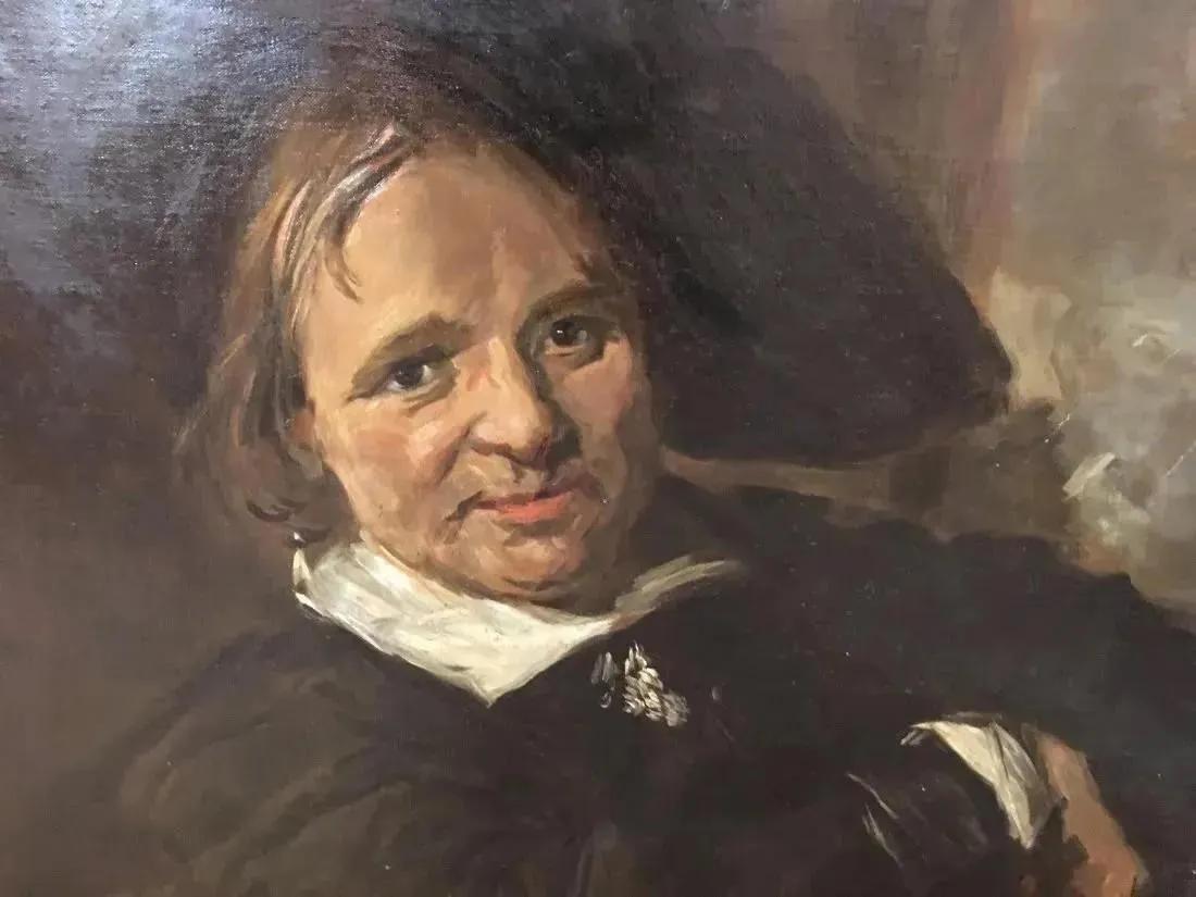 Antique portrait oil painting after Franz Hals (1 of 9)