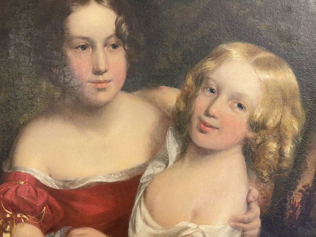 Charles Baxter ( English 1809-1879) Oil on Canvas painting of Sisters (1 of 20)