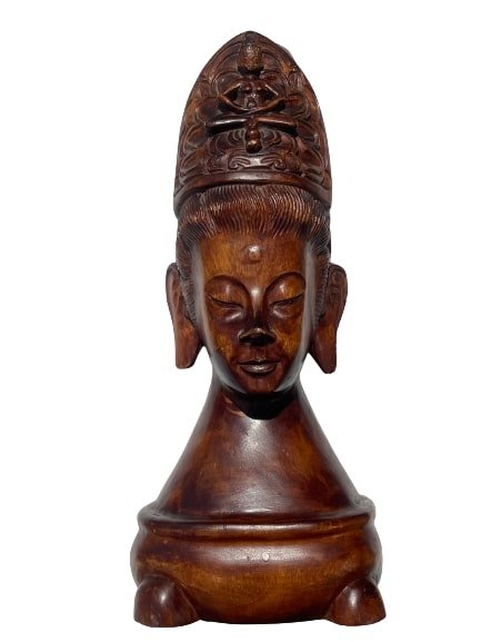 A  large hand carved wood statue (1 of 14)