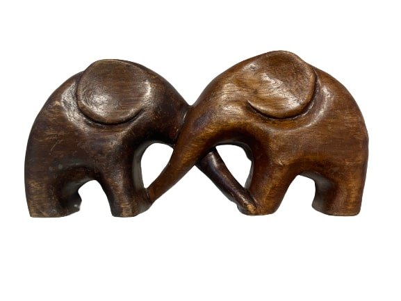 African Hand carved elephant decorative sculpture (1 of 7)