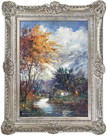 Maria Carolina Alvarez Prado  Oil on Masonite landscape painting (1 of 8)