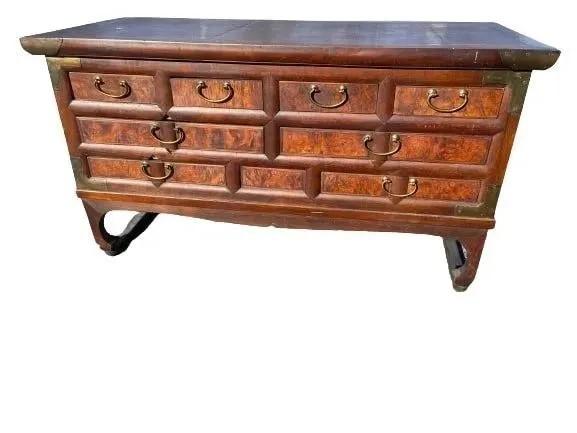 OLD ASIAN KOREAN SMALL CABINETS WITH BRASS TRIM (1 of 13)