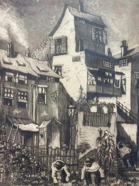 Josef Warkany (American, 1902-1992) etching (1 of 11)