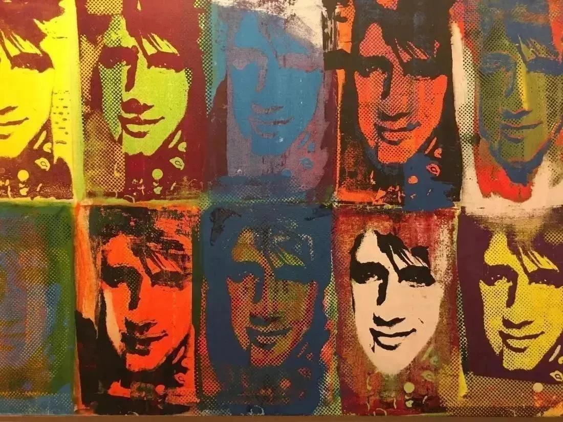 Chris Shambaugh acrylic large Screenprint on canvas (1 of 7)