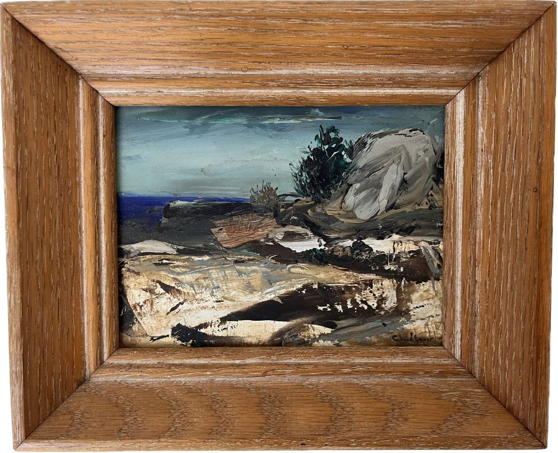 Abstract Cliff Landscape Oil Painting (1 of 8)