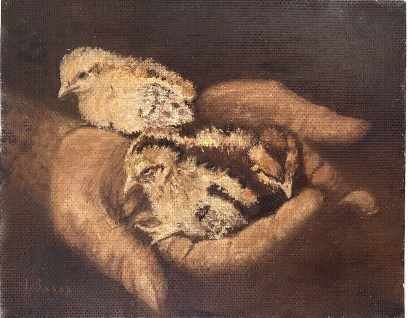 L Baker oil on Masonite board painting (1 of 7)