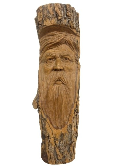 A Hand Carved Wood Log wall hanging art (1 of 12)