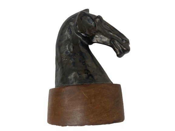 A glazed plaster horse sculpture (1 of 10)