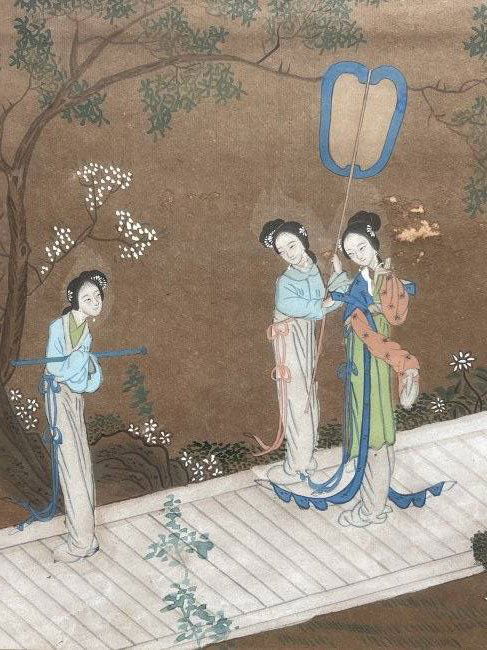 Antique Asian hand painted art (1 of 14)