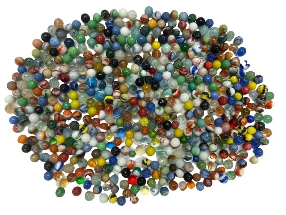 Collection of Vintage Glass colorful marbles: Collection of Vintage Glass colorful marbles. Each with different swirl & style.