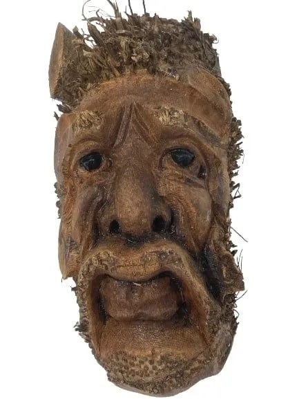 A hand carved figure wall hanging sculpture from Costa Rica (1 of 14)
