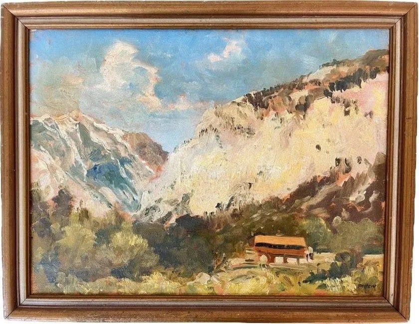 John Clifford Pellew (1903-1993) Oil on Canvas painting: John Clifford Pellew (1903-1993) Oil on Canvas.Signed Pellew lower right.Frame size 17.75 in L x 14 in W. Sight dimensions 15.5 in L x 11.75 in W.