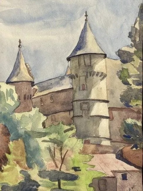 Antique European Watercolor signed & dated (1 of 14)