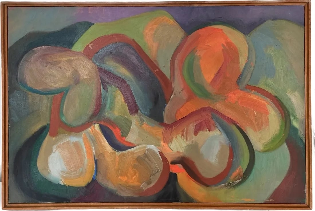 Colorful Abstract Oil Painting by an unknown artist (1 of 10)