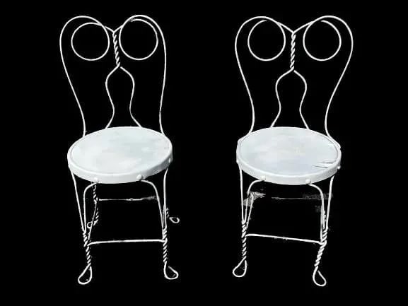 Pair of steel Chicago Wire Chairs (1 of 19)